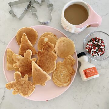 fun pancake shapes on plate