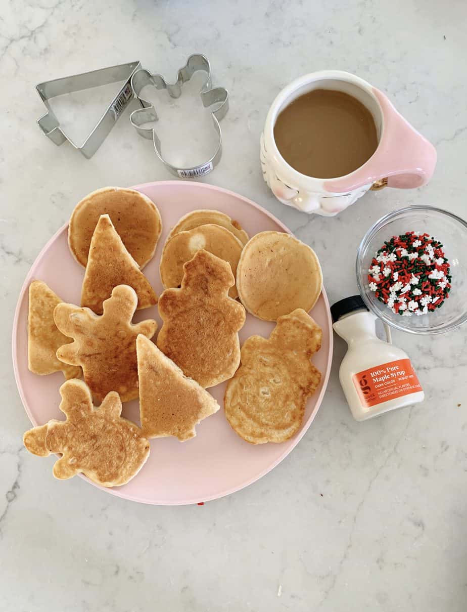 fun pancake shapes on plate