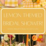 bridal shower with fresh and dried citrus and flowers and candles