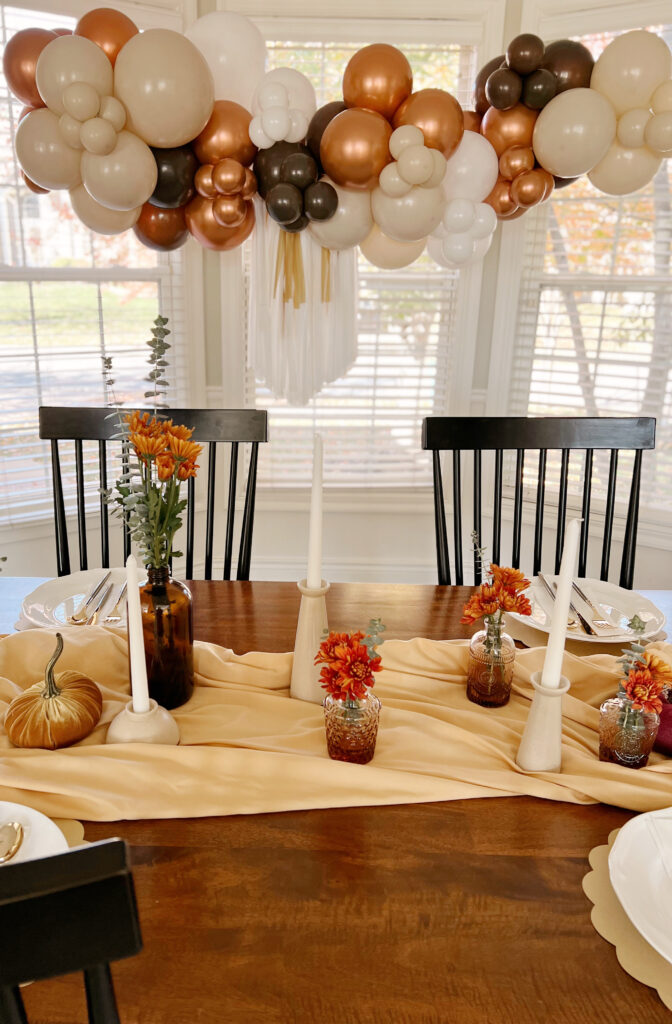 table set for Friendsgiving.