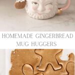 gingerbread cookies made into shape to sit on mug or cup.