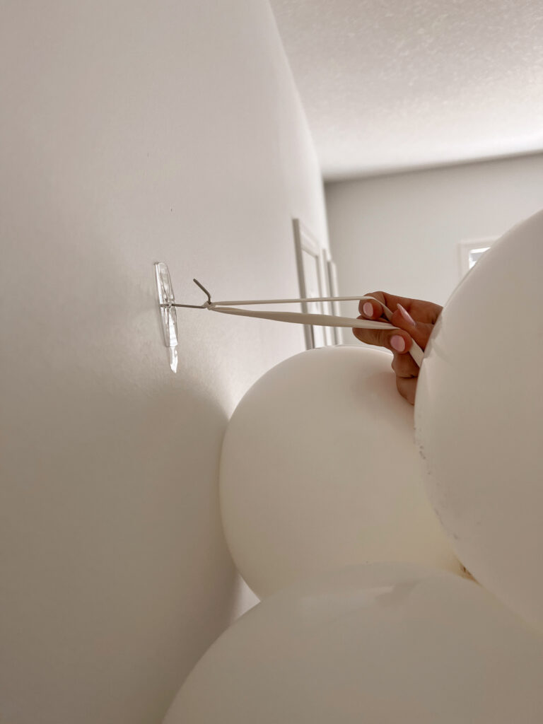 How I hung balloon garland without command hooks.#fyp