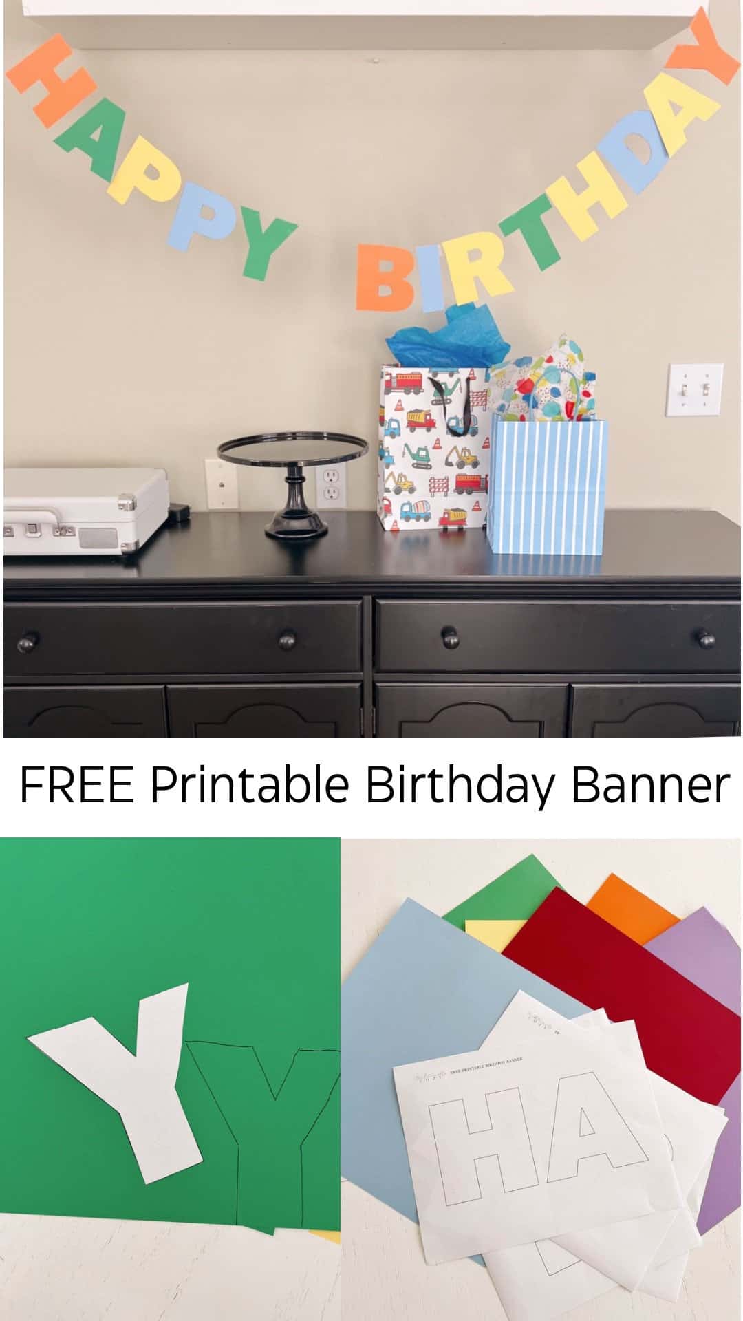 Happy Birthday Banner- Free Printable for Kids Birthdays ...